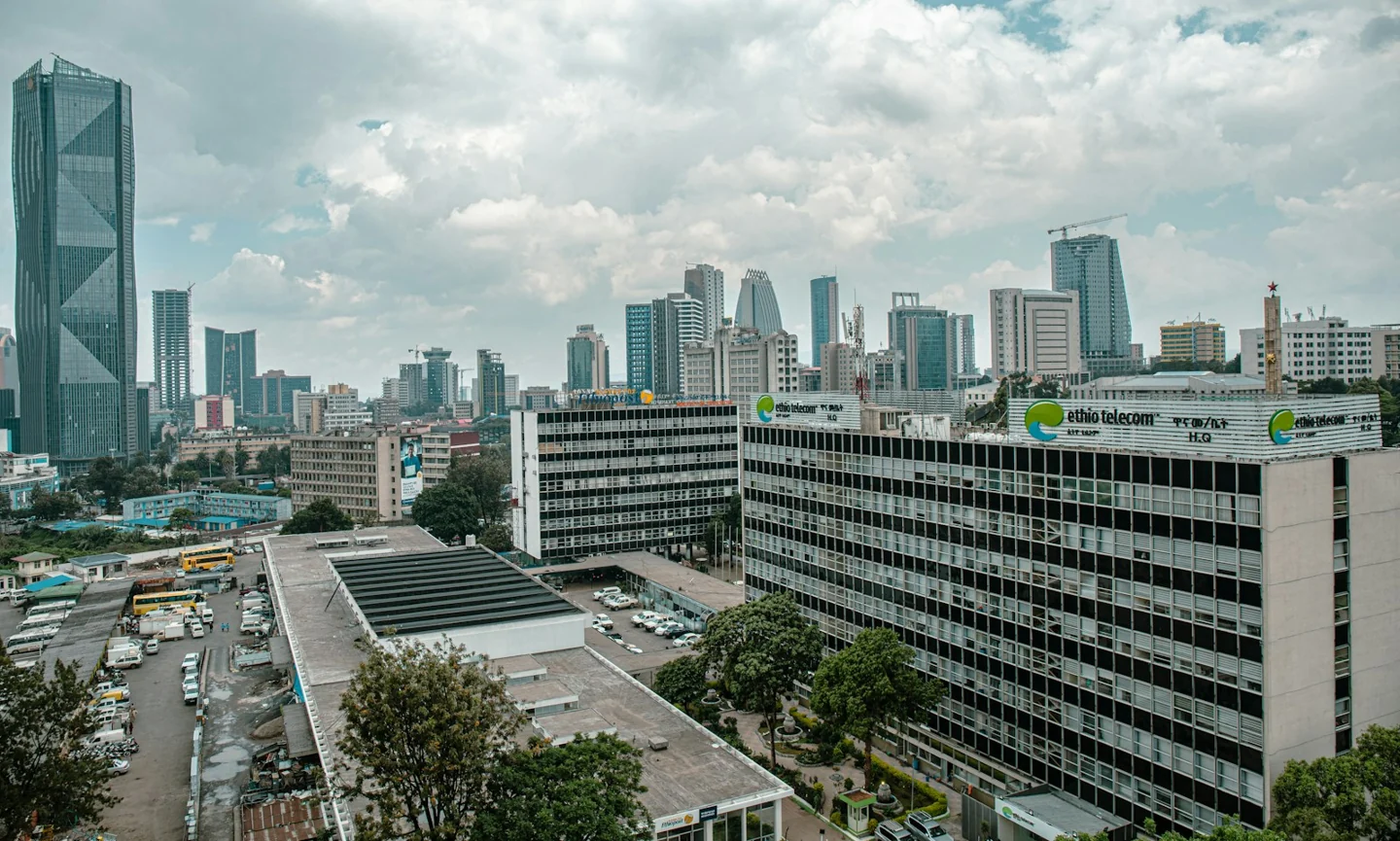 City buildings in Addis Ababa, Ethiopia